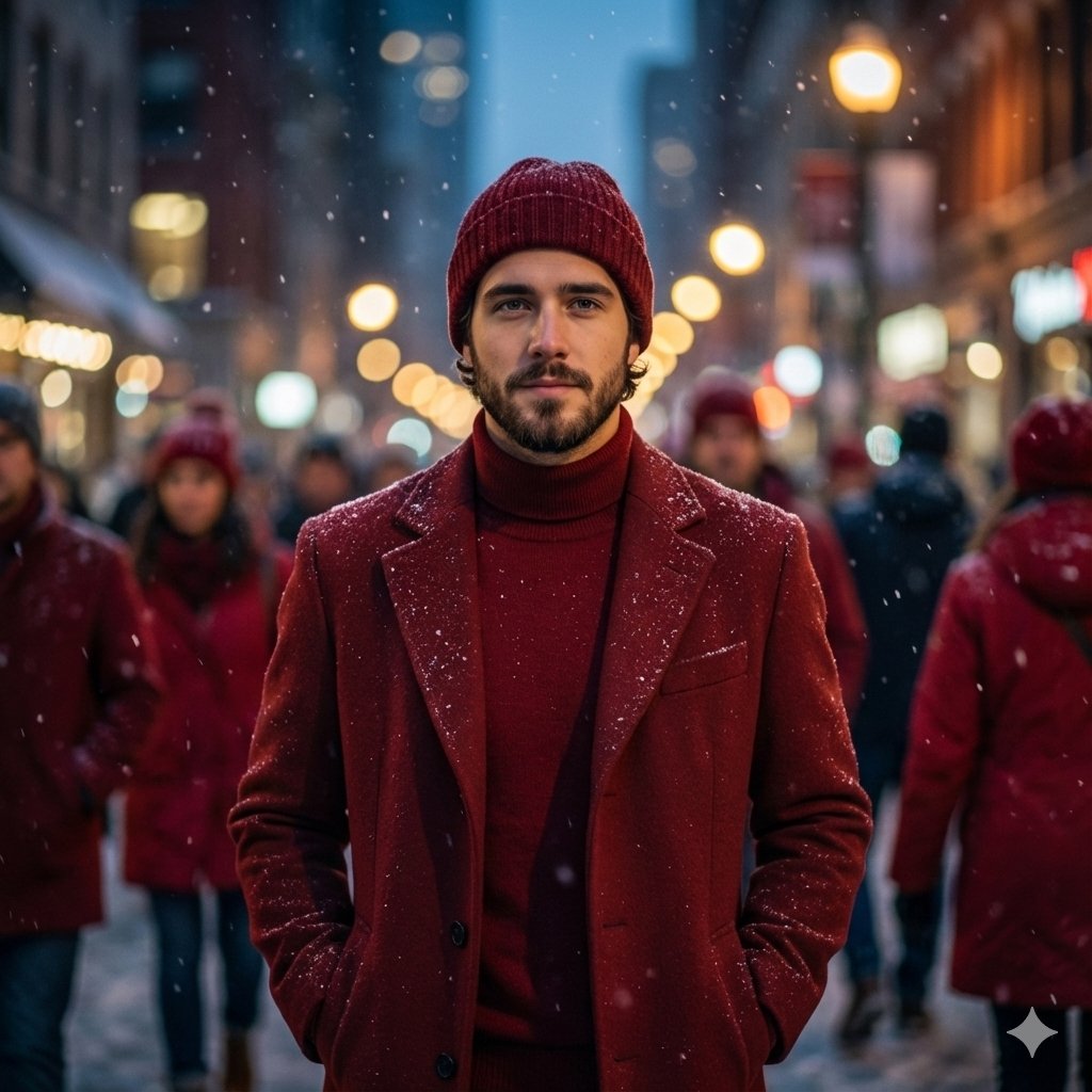 Crimson Winter Night