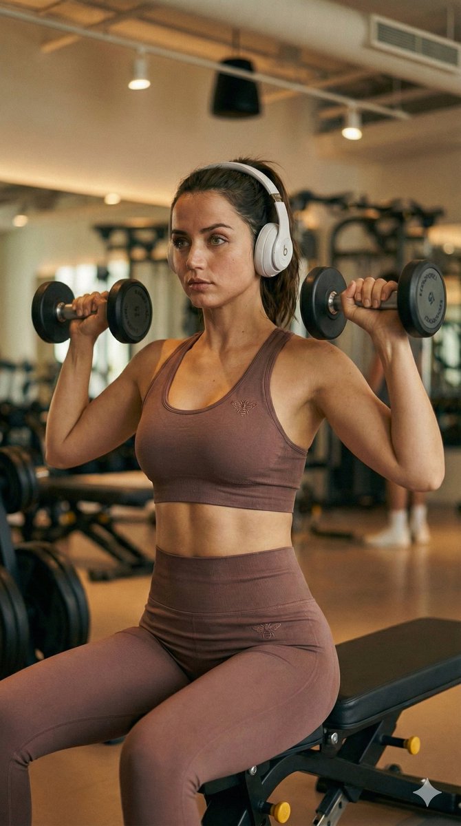 Fit Woman Gym Workout Session