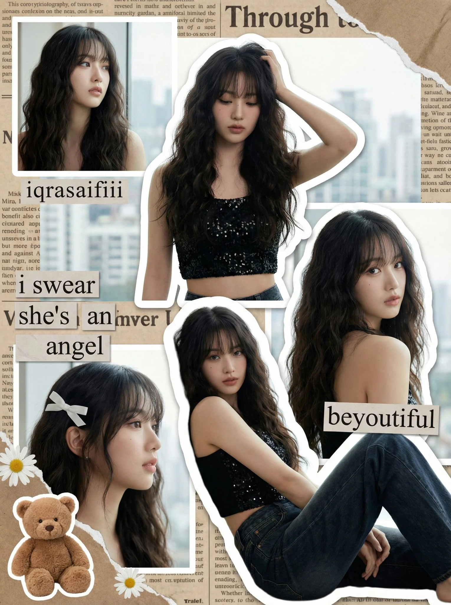 K-Pop Idol Scrapbook Collage