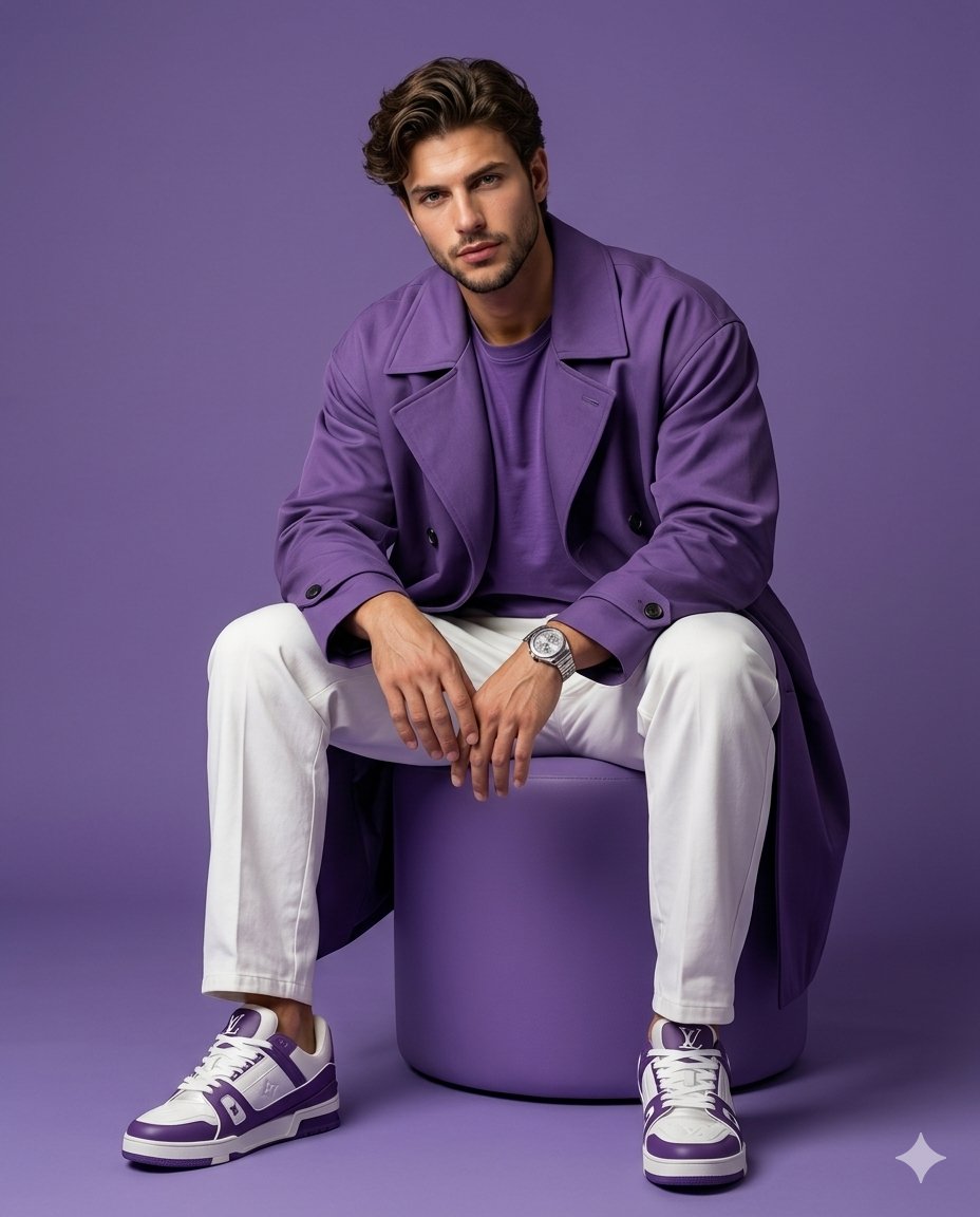 Purple Minimalist Fashion Editorial
