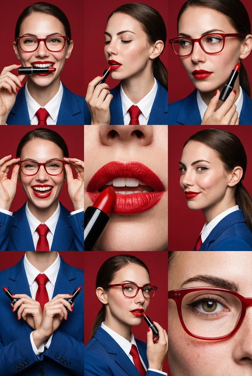 Crimson Beauty Editorial Grid
