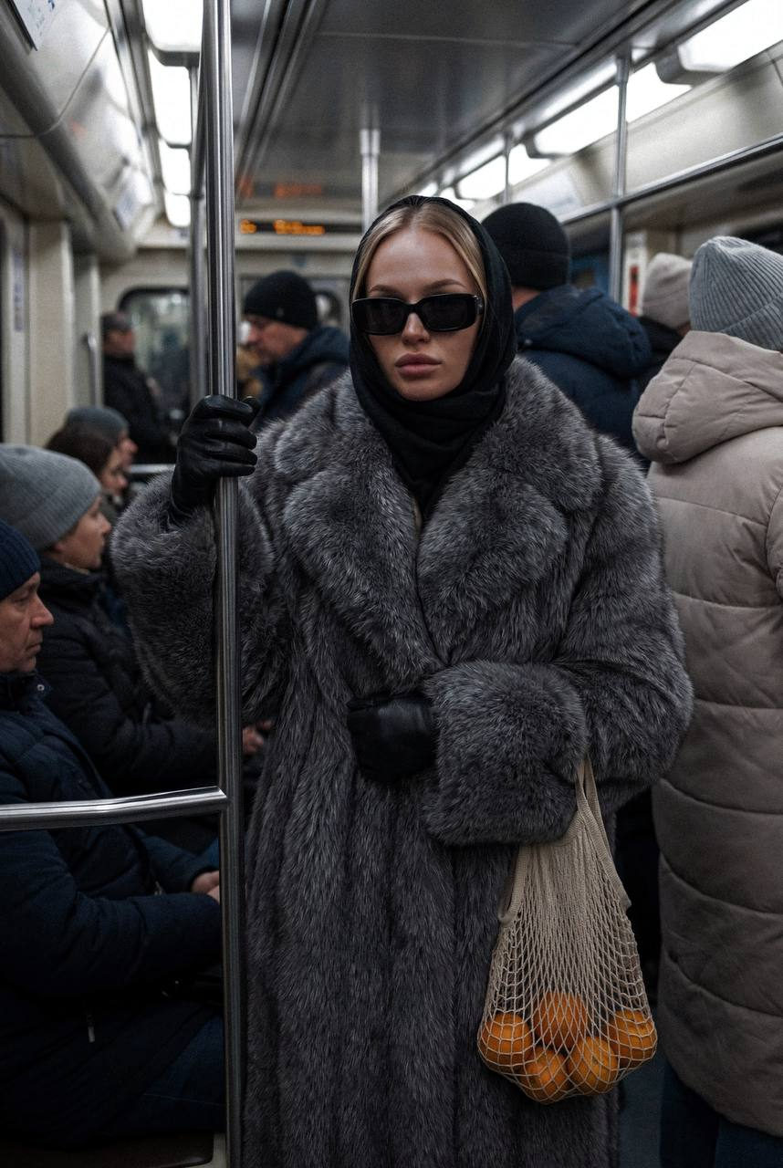 Subway Fashionista in Winter Metro