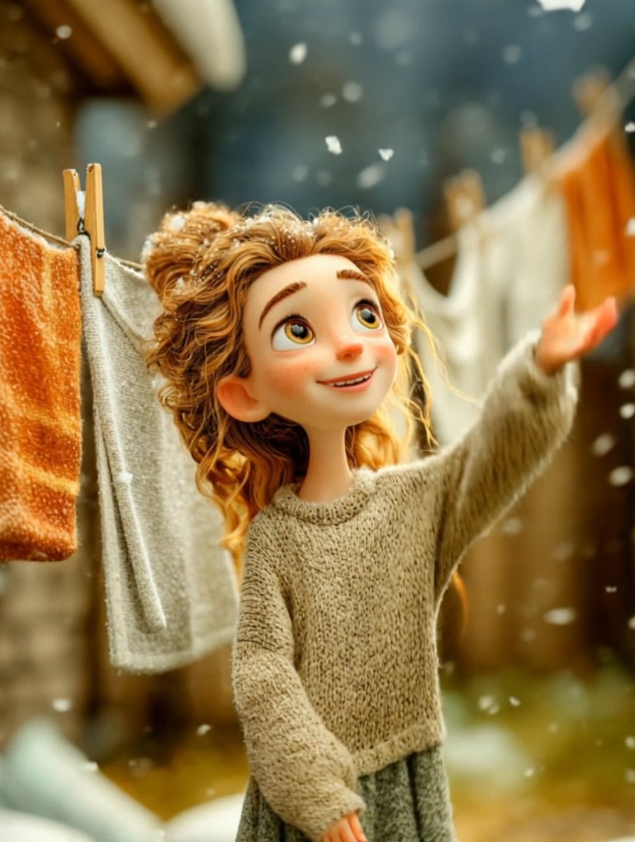 Snowflake Wonder A Cinematic Winter Portrait