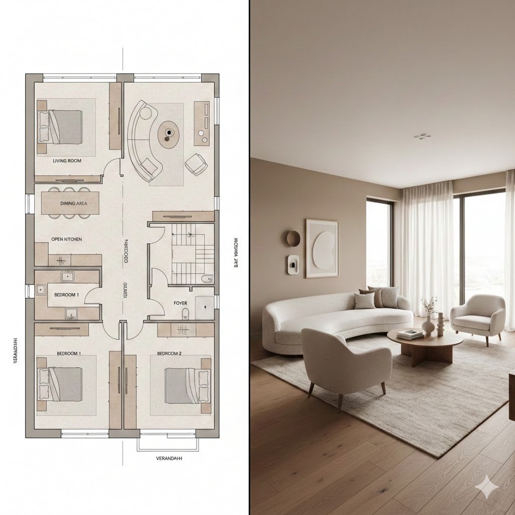 Floor Plan Versus Real Interior