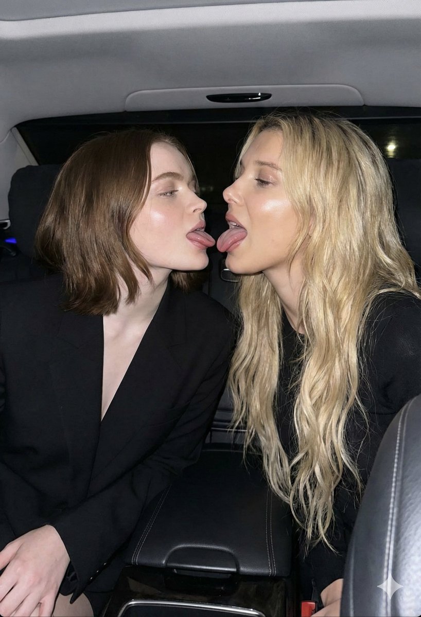 Playful Night Kiss In Luxury Car