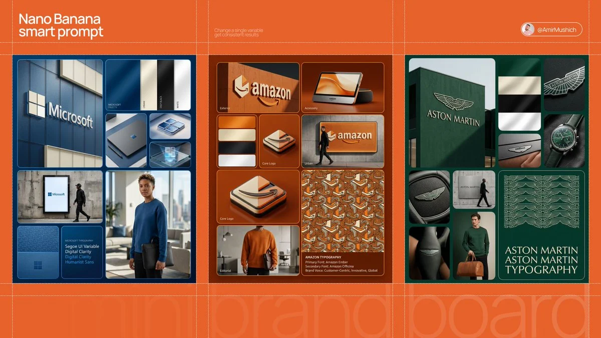 Grid-Based Brand Identity Showcase