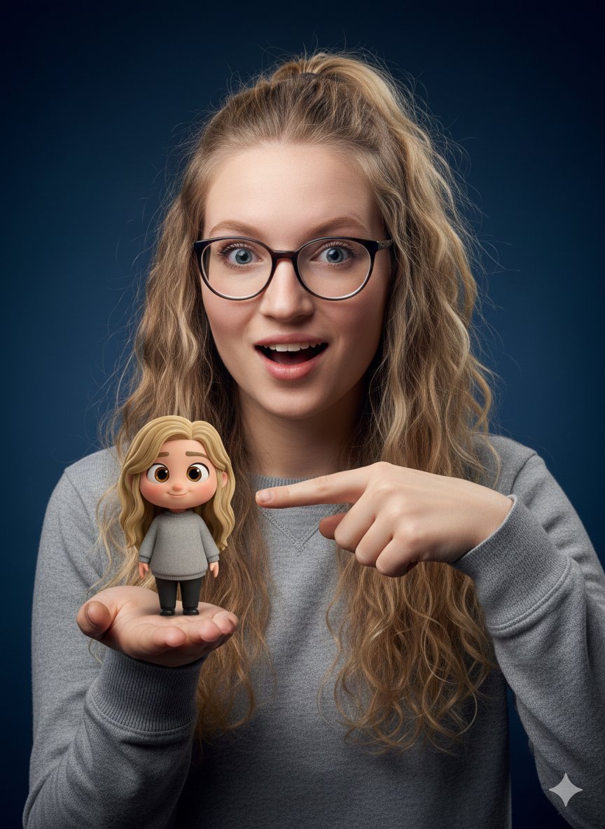 Pixar Style Miniature Human Portrait