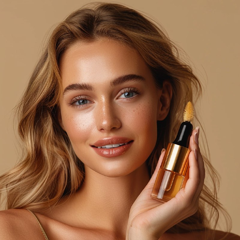 Female Model with Serum – Cosmetic Brand Advertising