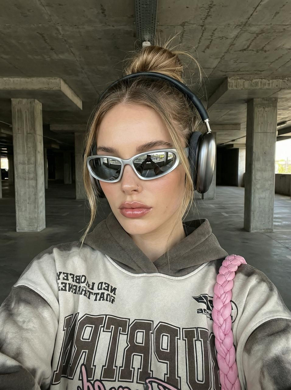 Concrete Garage Fashion Selfie
