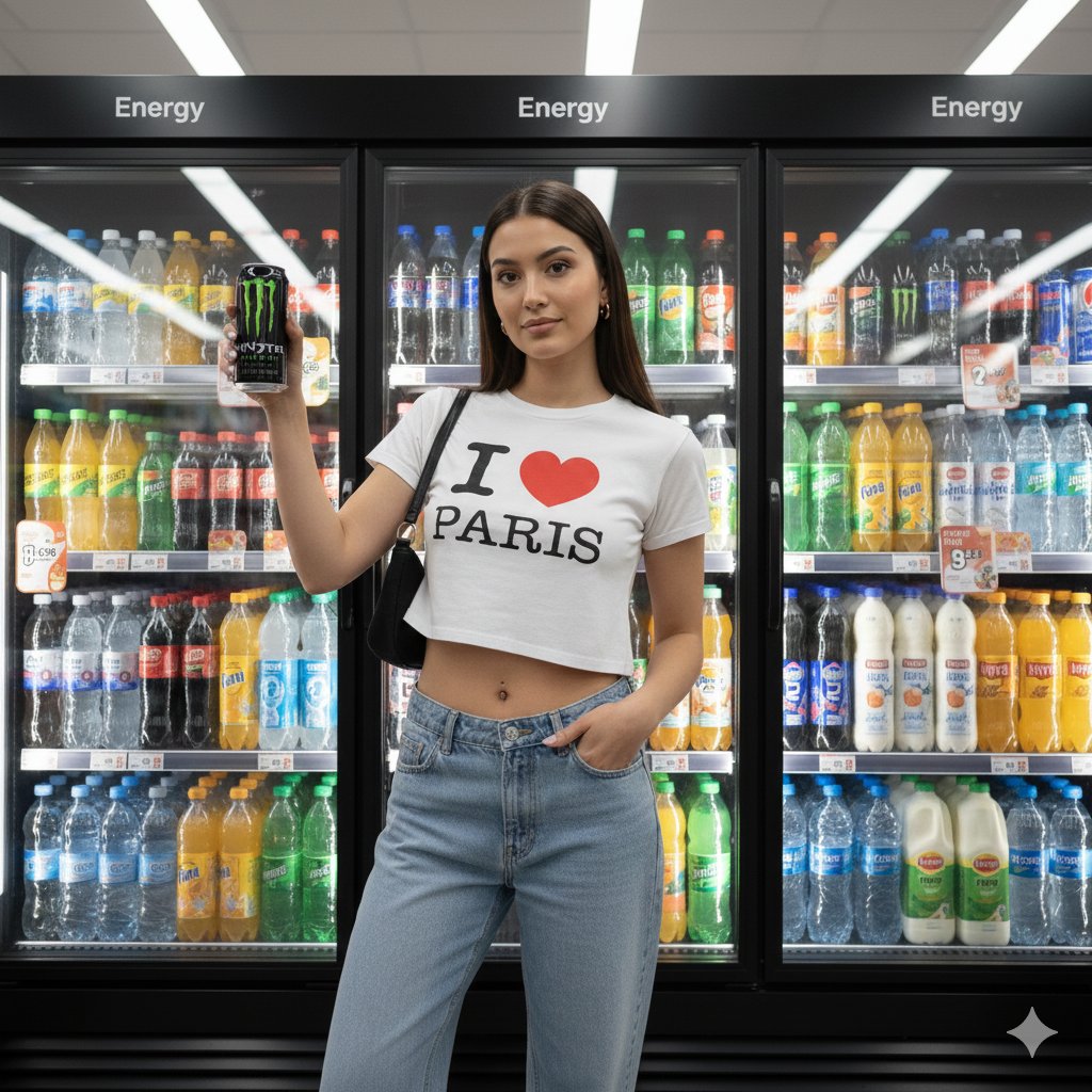 Cool Girl at Convenience Store