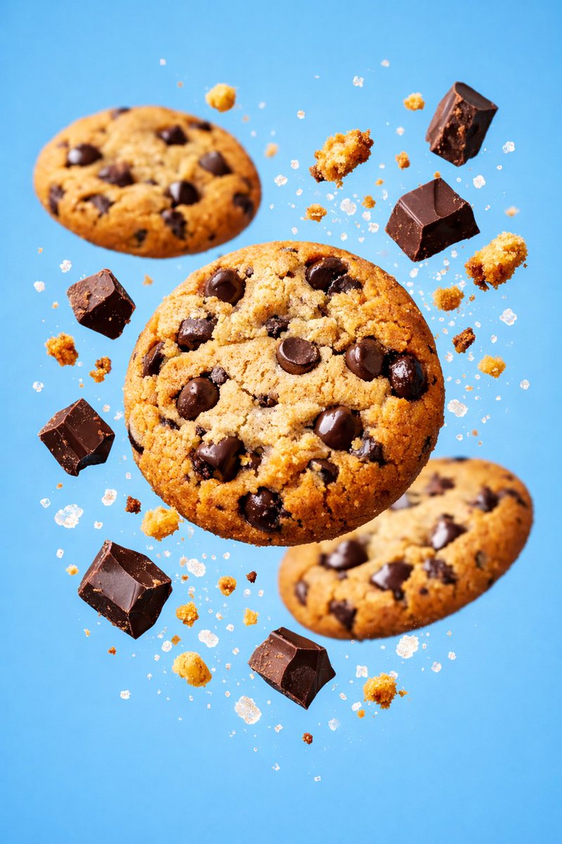 Floating Chocolate Chip Cookie Explosion