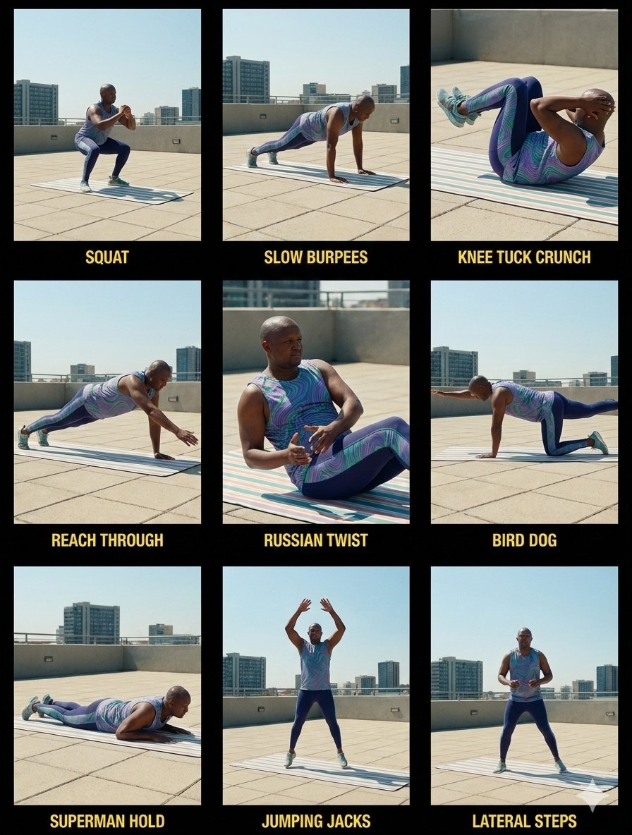 Cinematic Outdoor Workout Contact Sheet