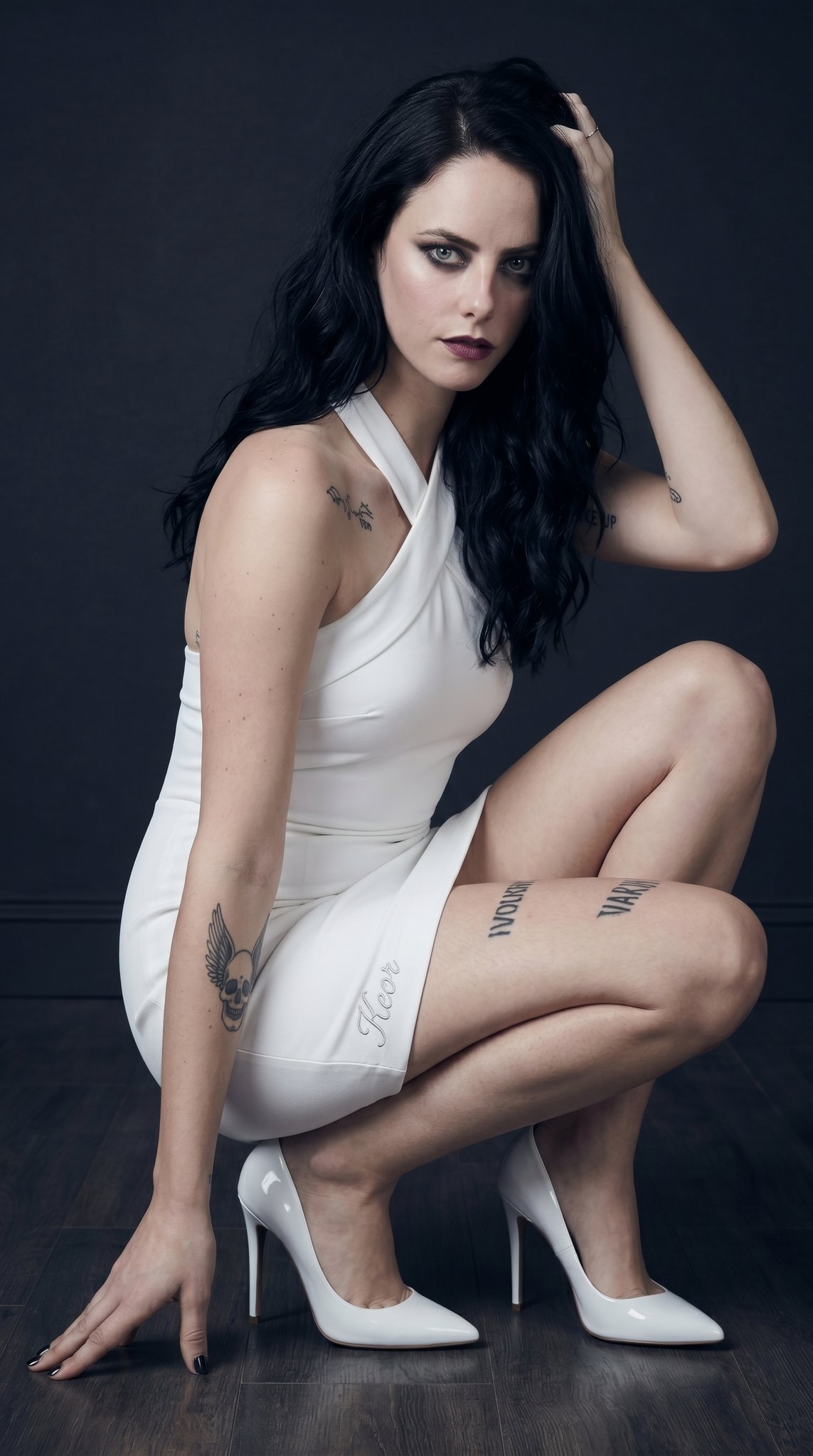 Stunning Studio Portrait In White Dress