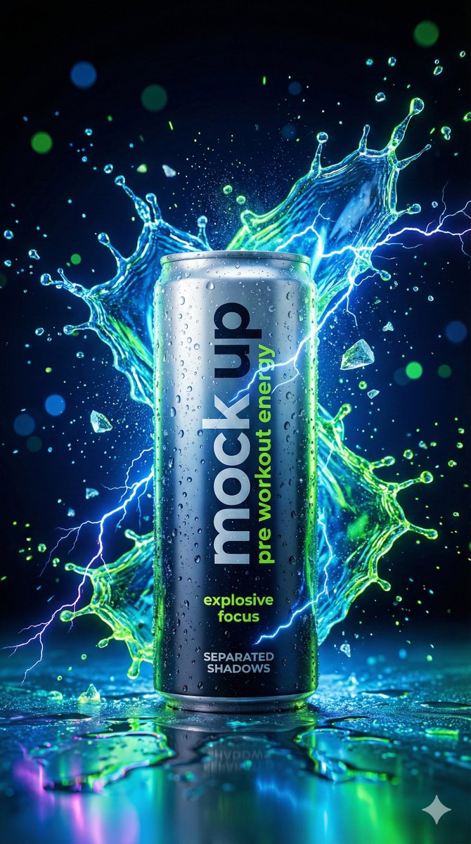 Electric Neon Energy Drink Splash