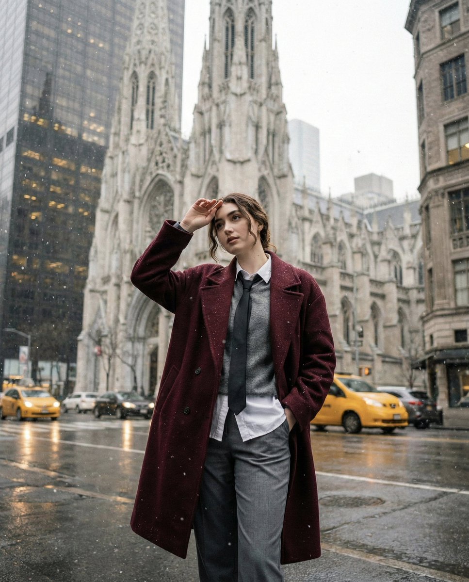 Winter Street Portrait Snow