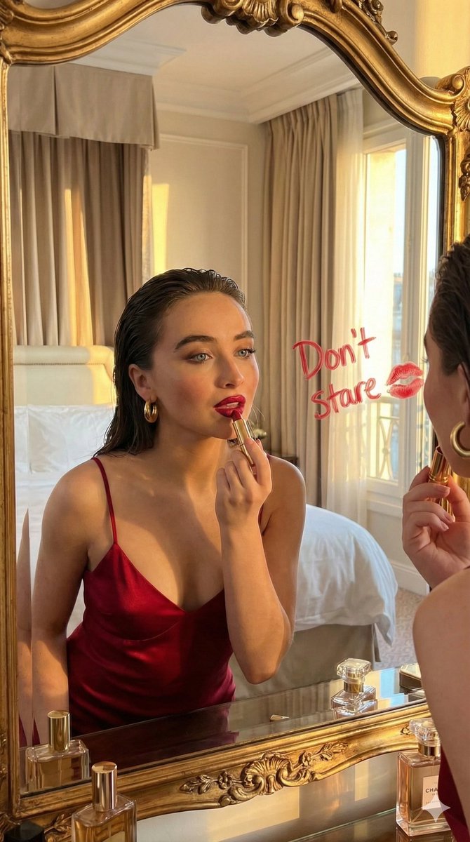Mirror Lipstick Seduction