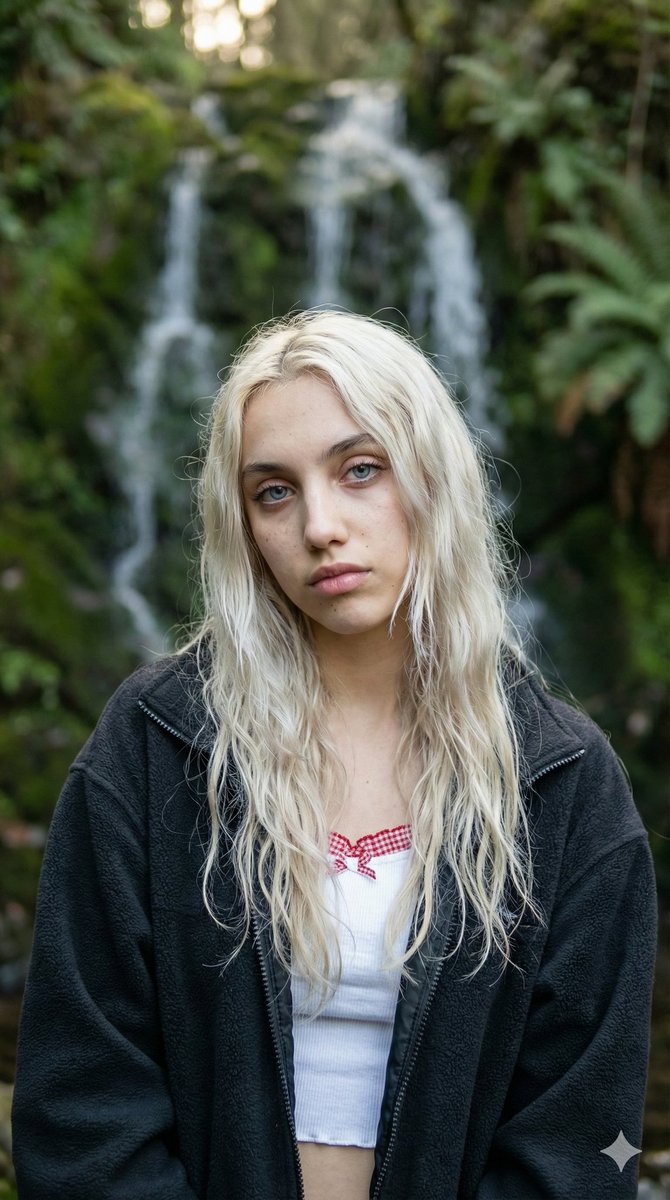 Ethereal Ice Blue Eyes Portrait