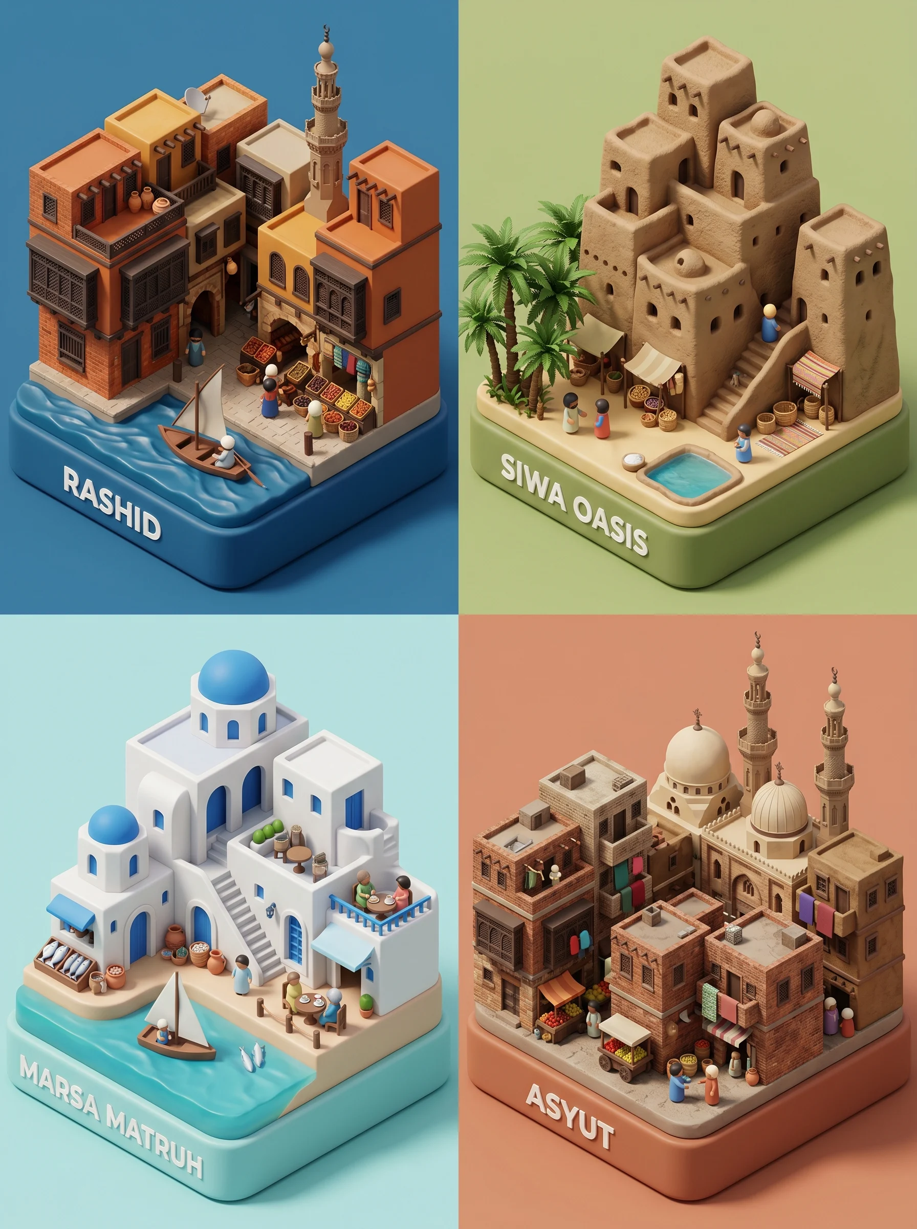 Egypt Vinyl Diorama City Grid