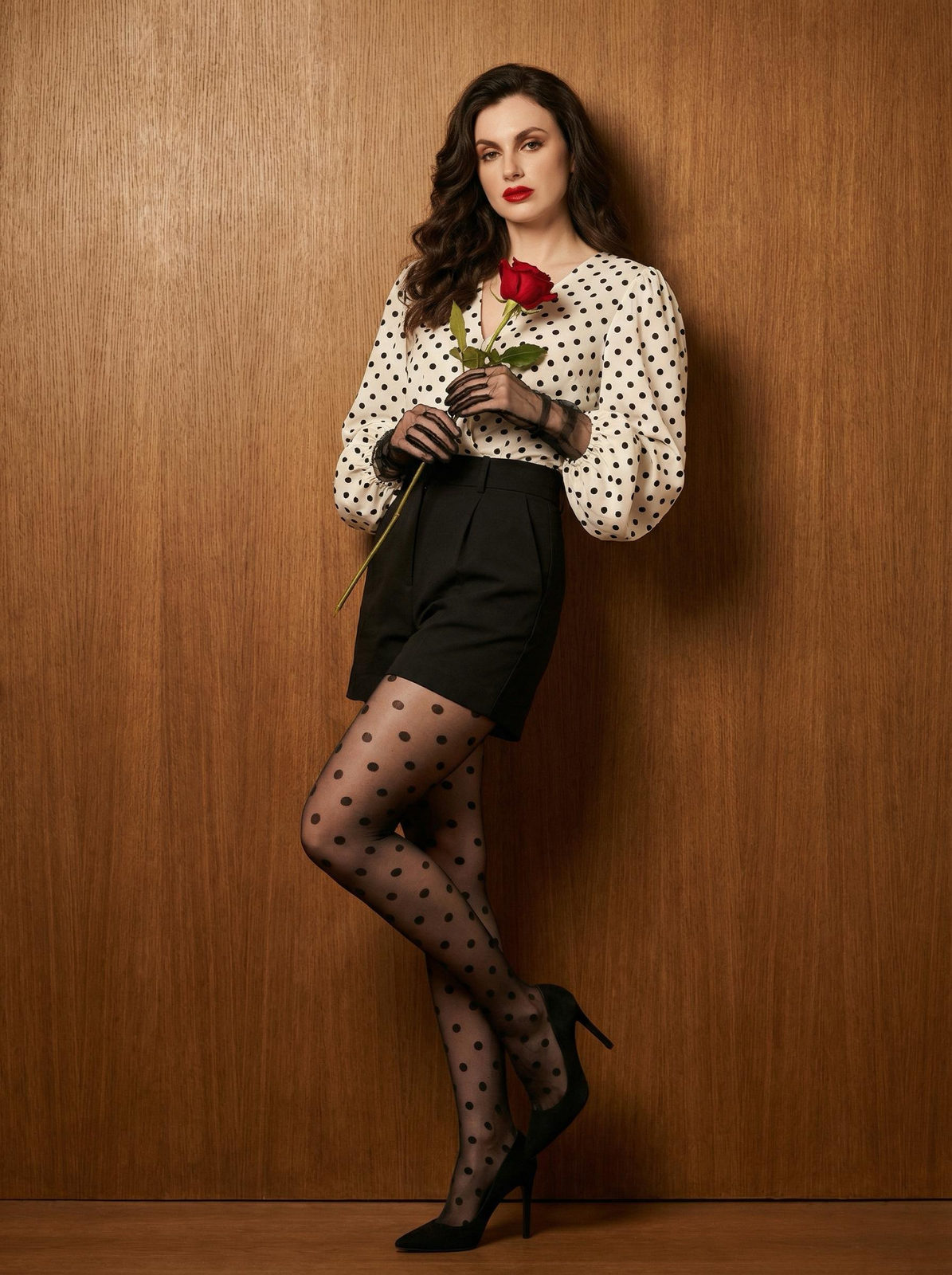 Vintage Rose Fashion Portrait