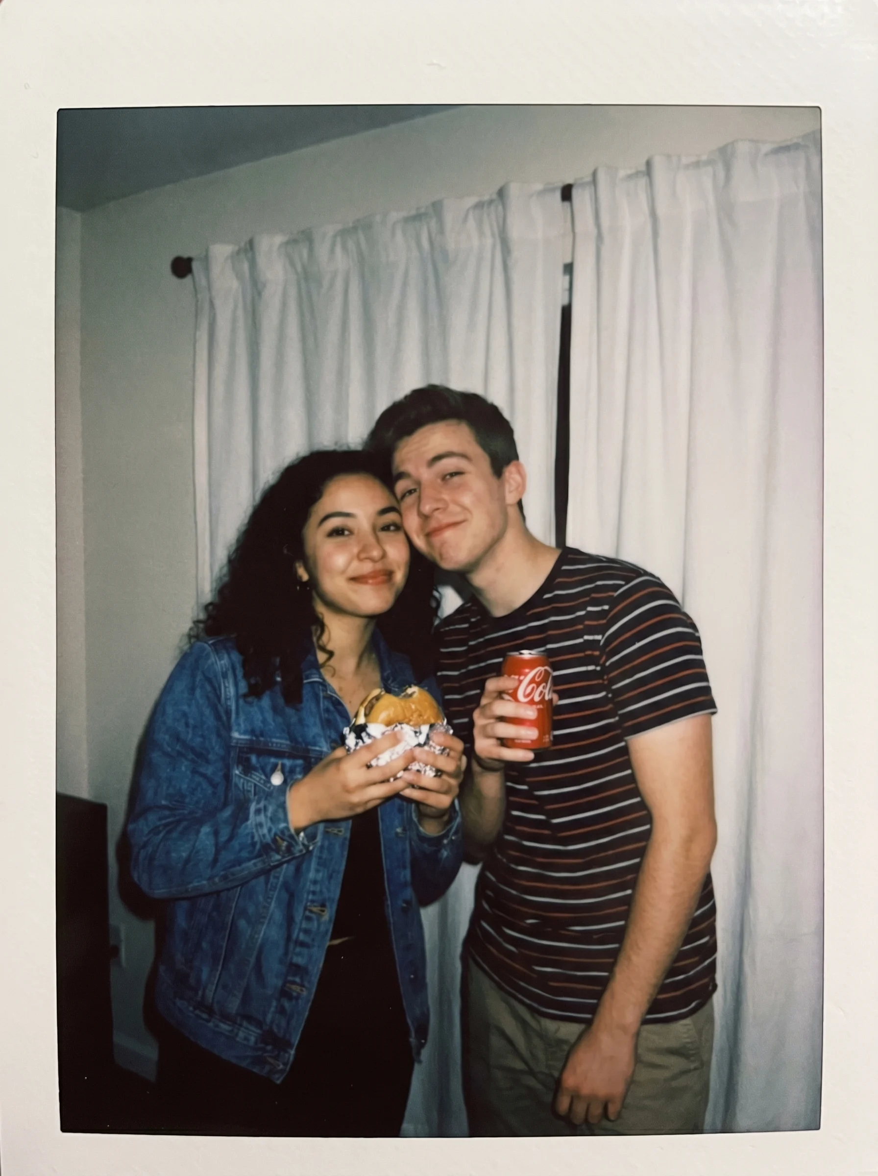 Polaroid Couple Flash Snapshot