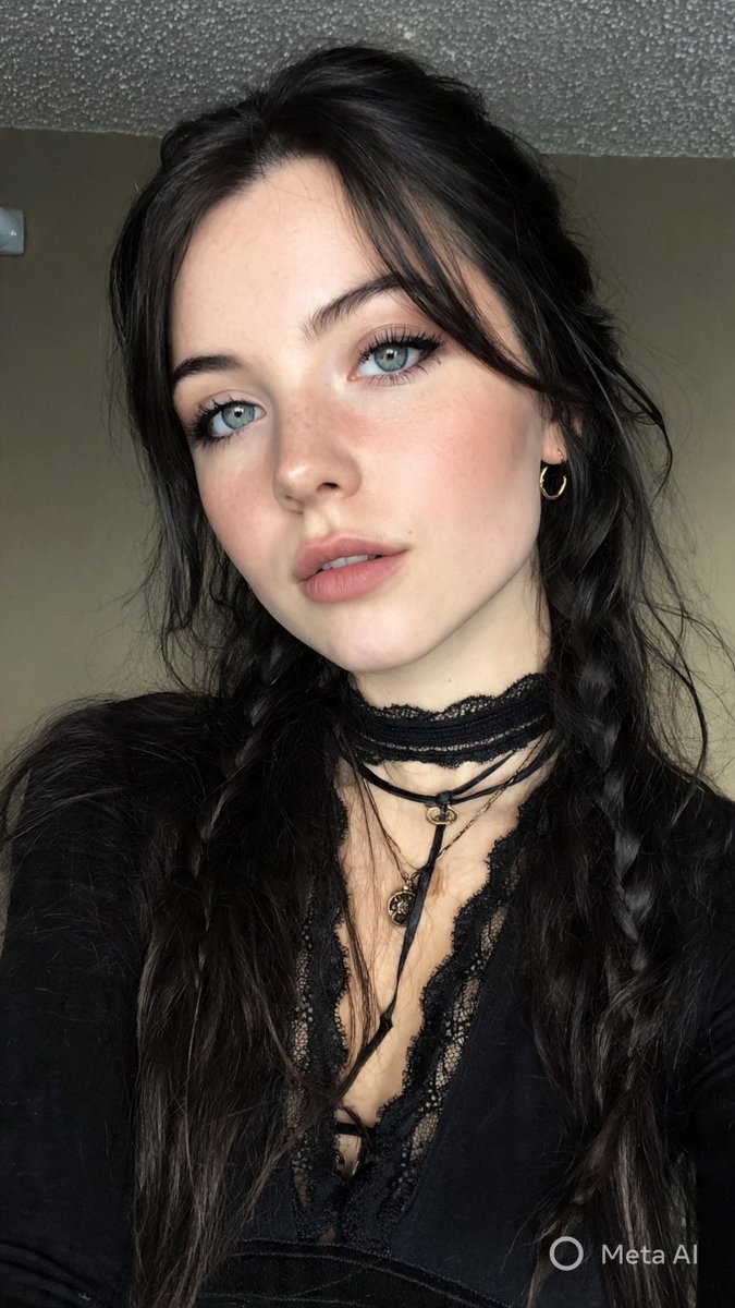Soft Gothic E-Girl Selfie