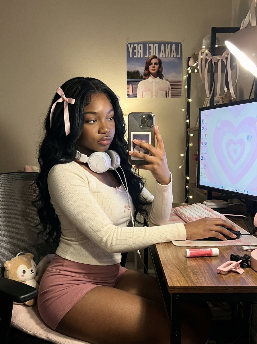 Cute Gamer Girl Selfie