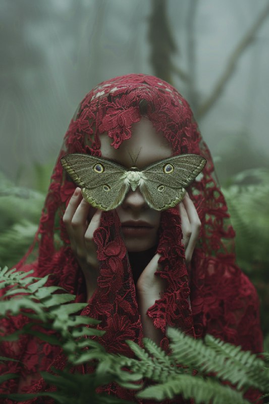 Neon Moth Cultist: Haunting Realism