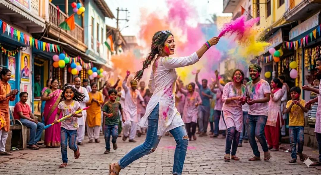 Vibrant Holi Festival Celebration