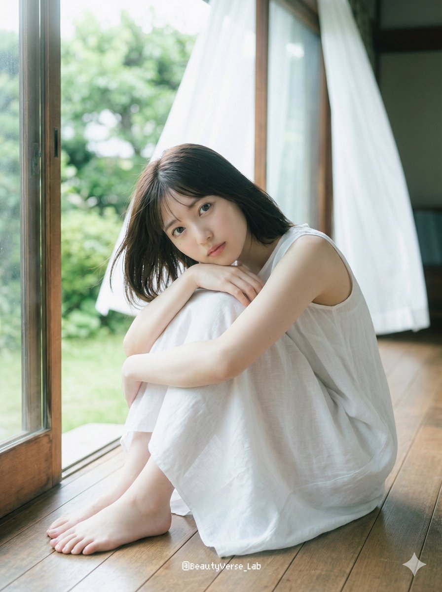 Pure White Idol in Summer Breeze