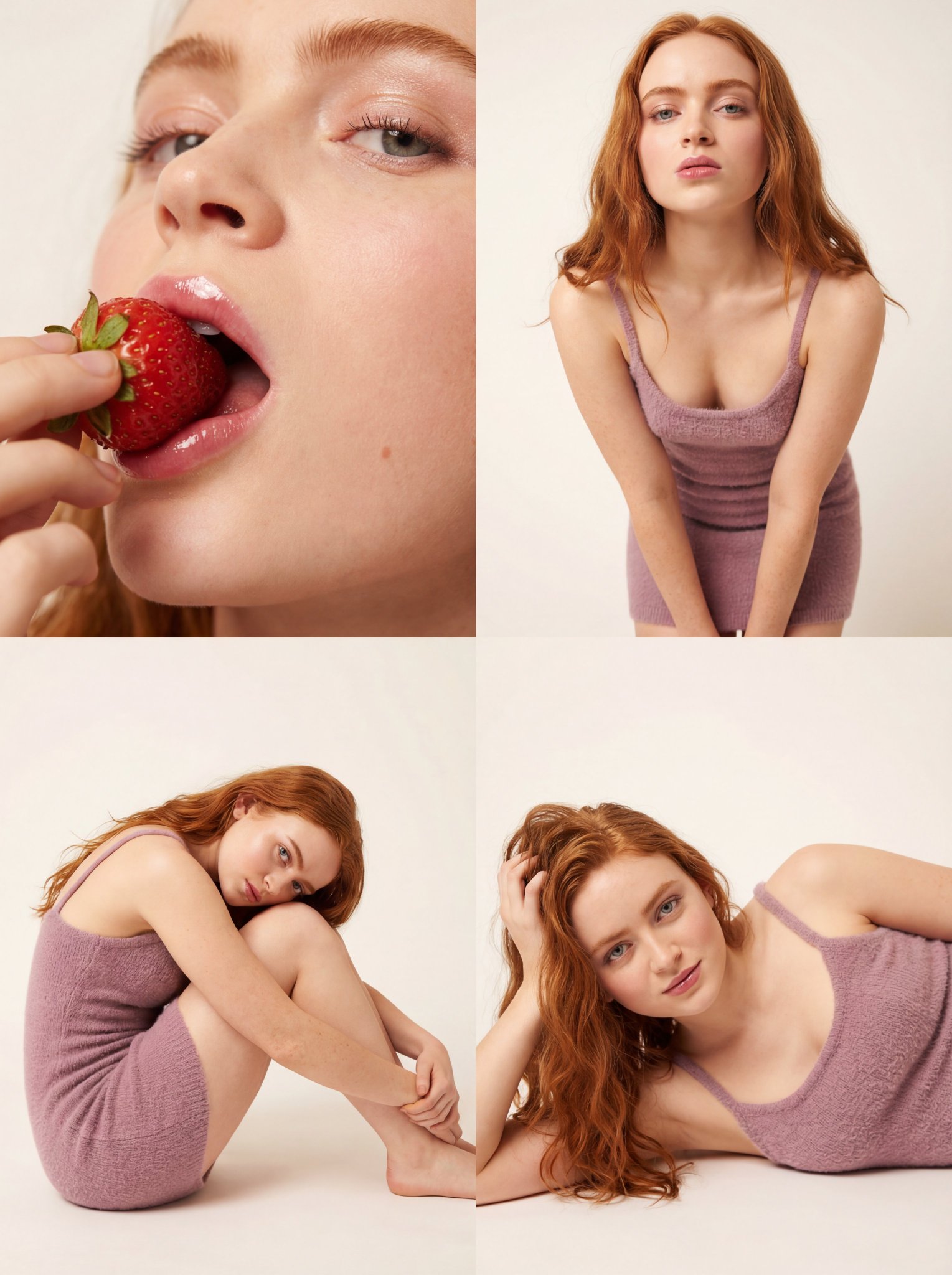 Strawberry Girl Studio Portrait