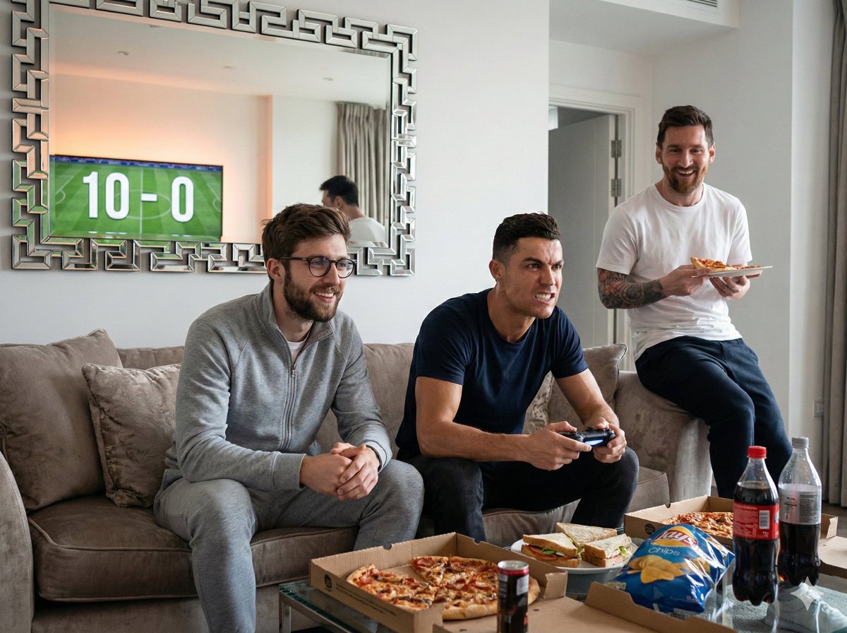 Messi Munches While Ronaldo Rages