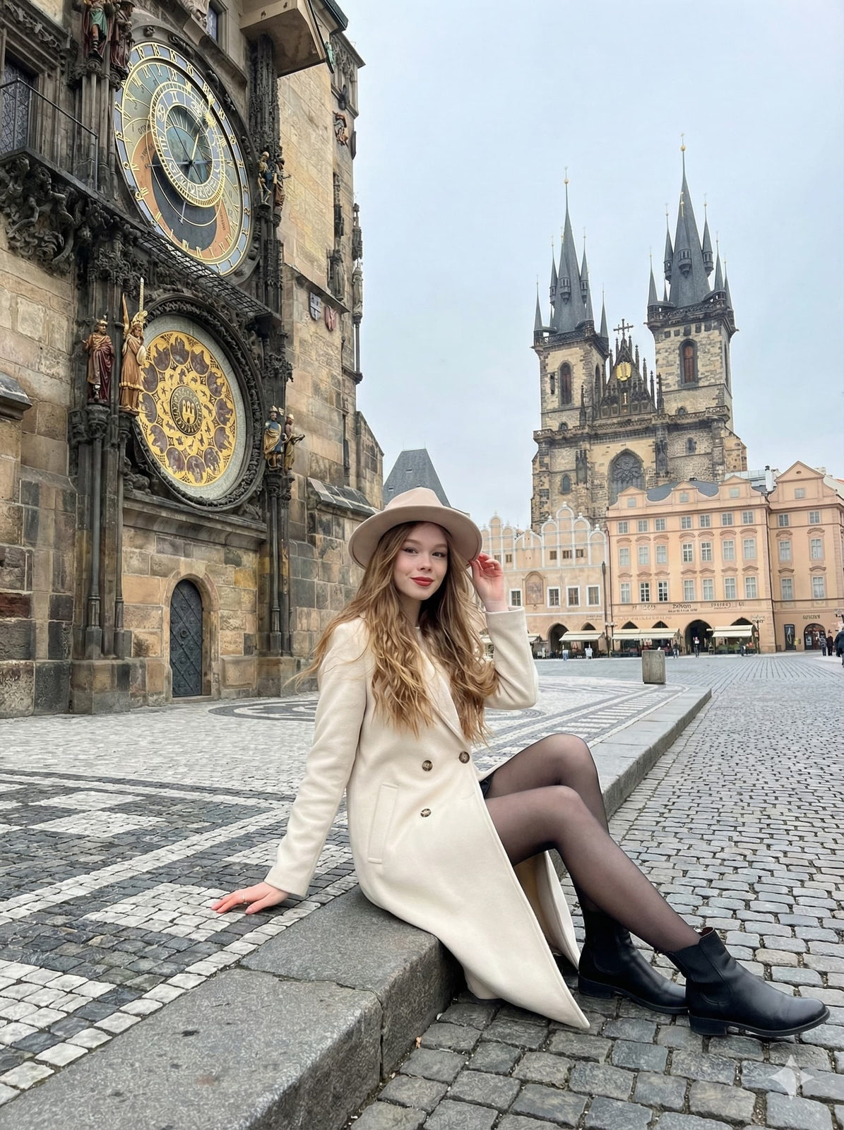 Prague Winter Travel Portrait