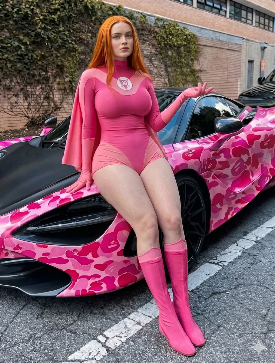 Pink Superhero Urban Photoshoot