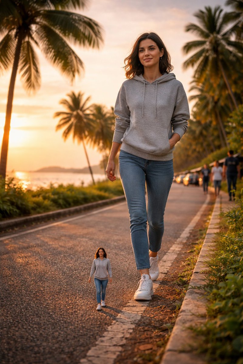 Sunset Coastal Miniature Street Fashion