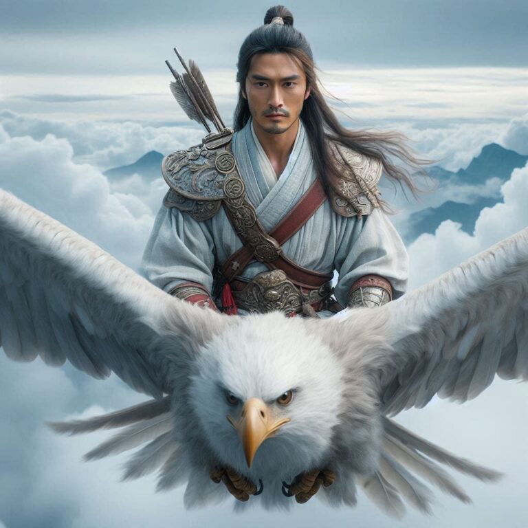 Man from China flies an eagle