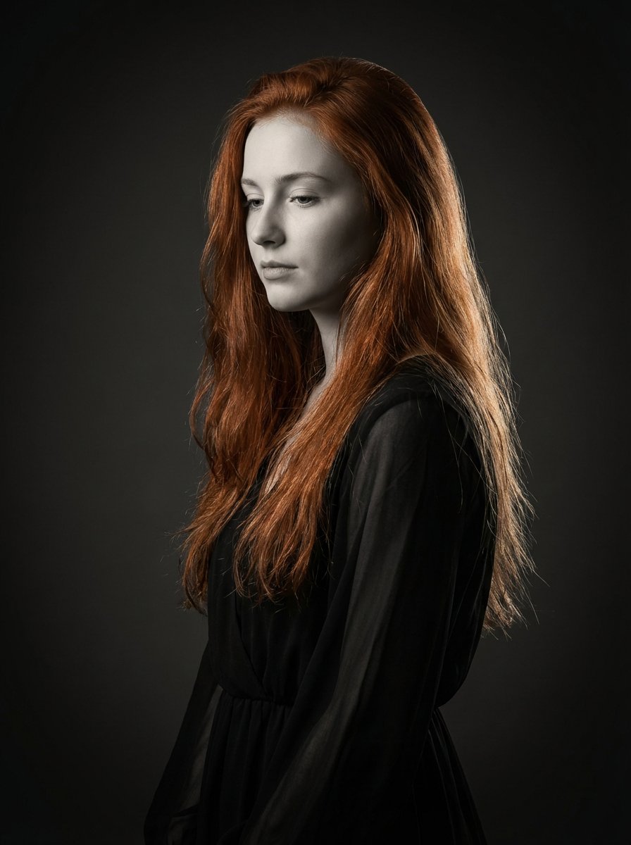 Auburn Rim Light Portrait