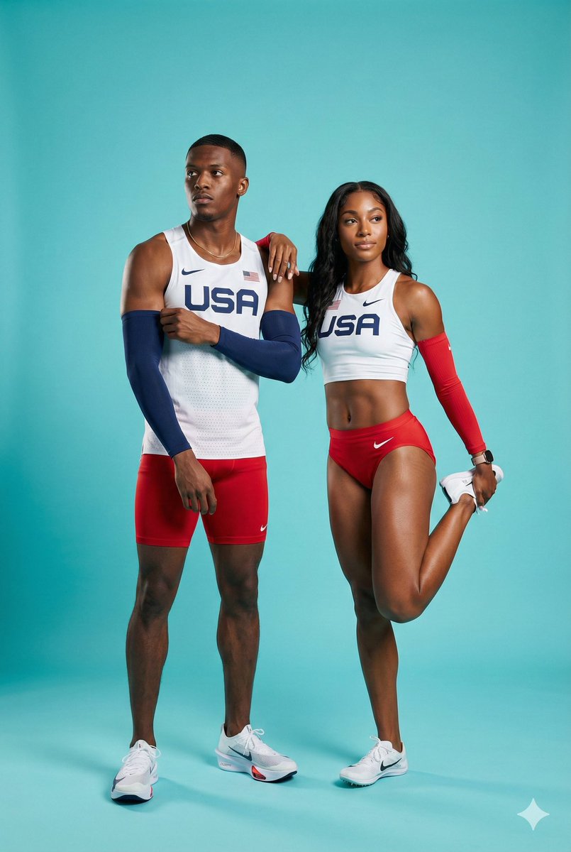 Team USA Track Athletes Studio Portrait