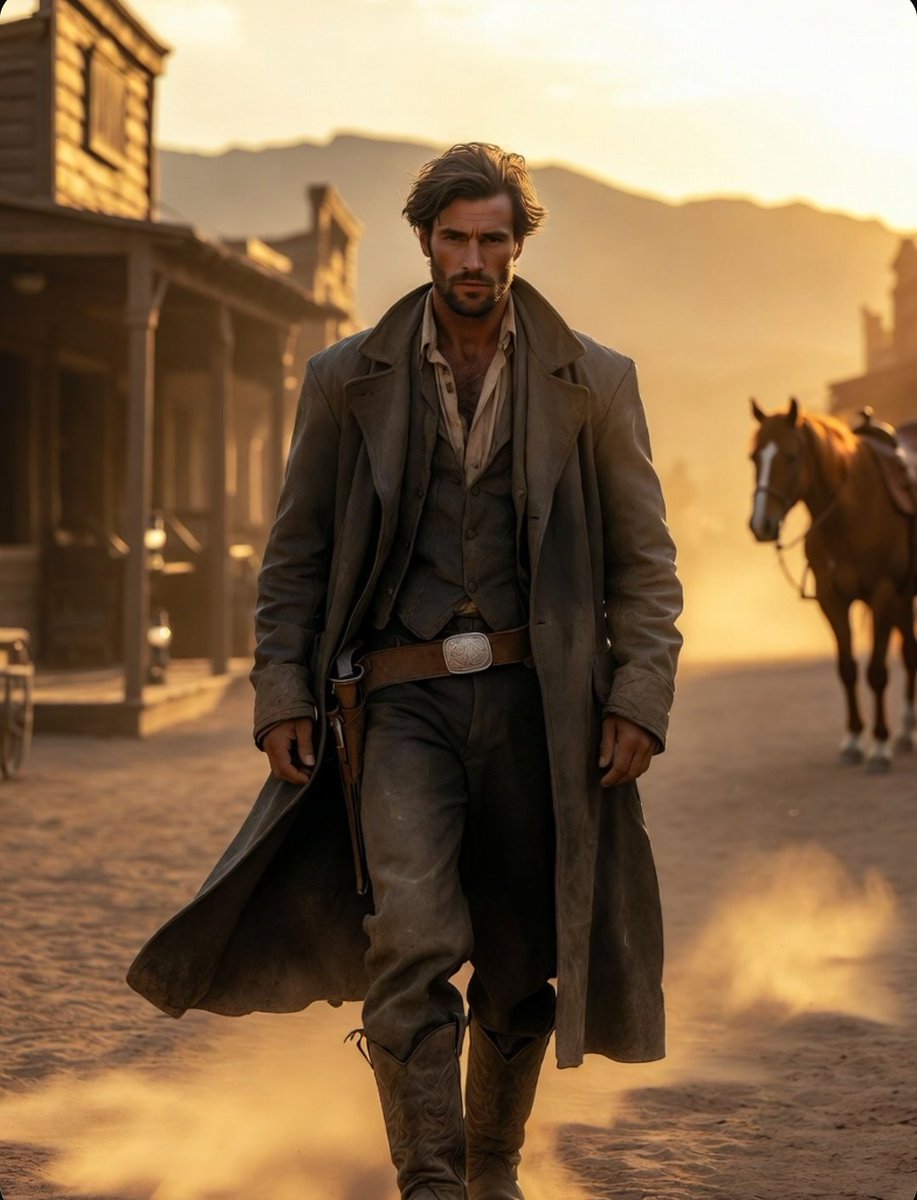 Legendary Gunslinger Sunset Portrait
