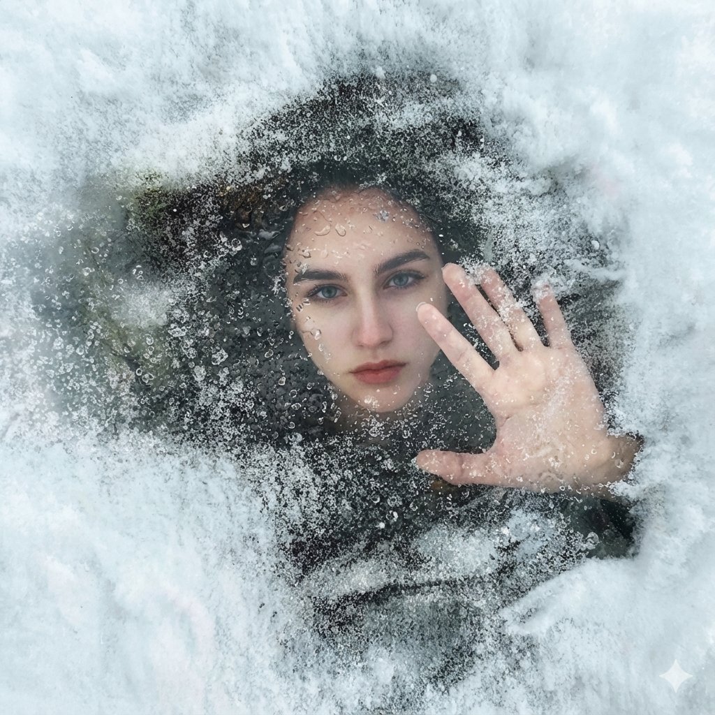 Frozen Gaze Beneath Ice