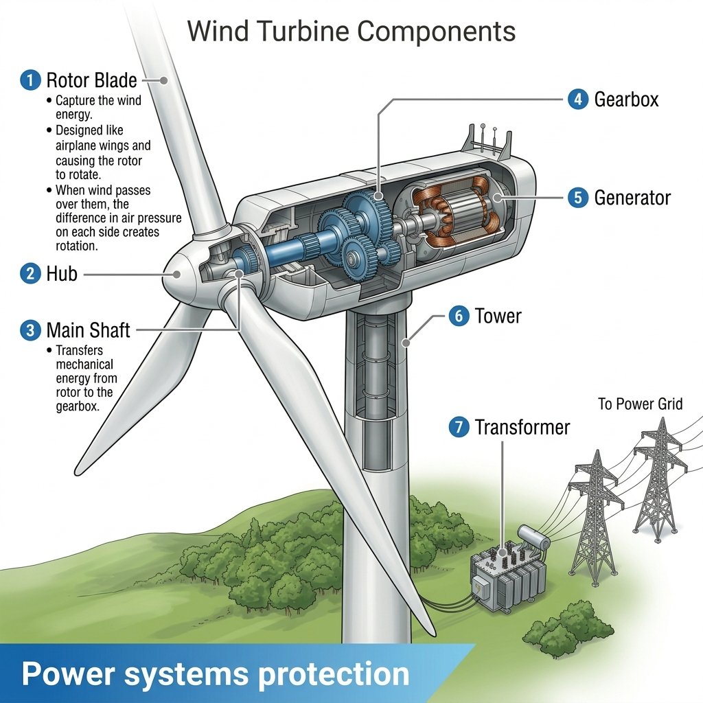 Wind Turbine Components Diagram