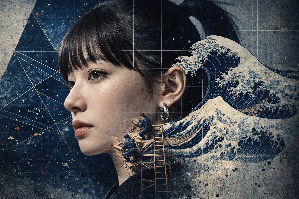 Ukiyo-e Profile Portrait Art