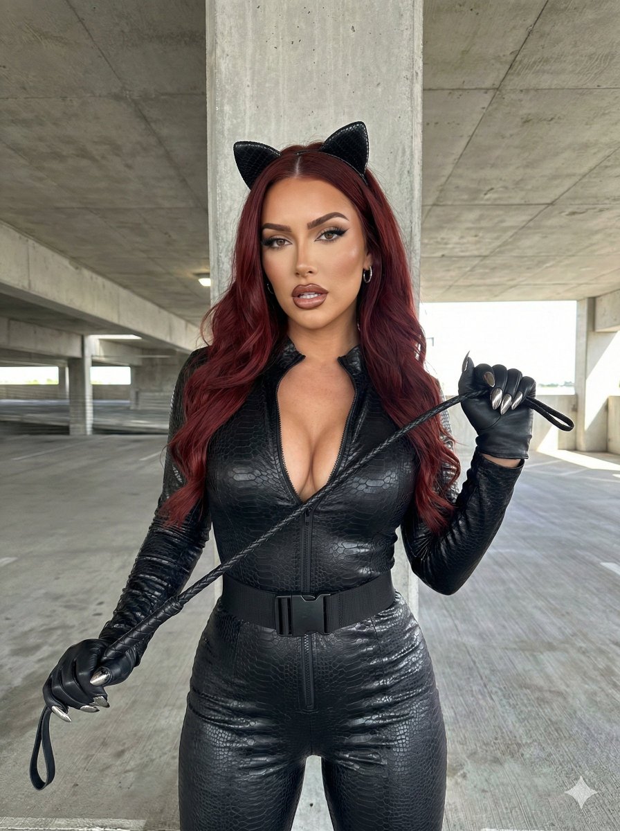 Cat Girl Cosplay Parking Lot