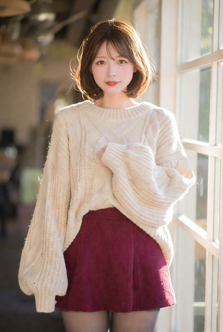 Autumn Girlfriend Glance Back