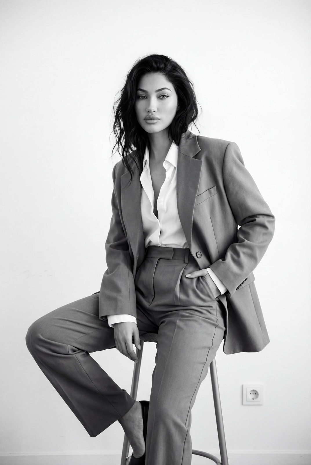 Intimate Black White Fashion Portrait