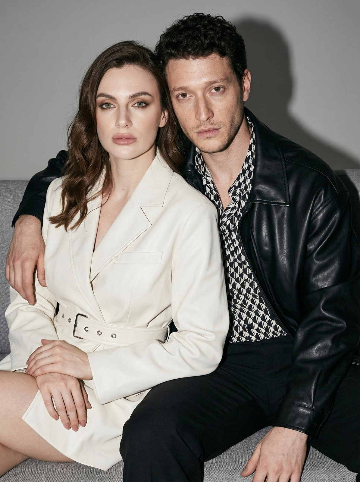 Flash Lit Couple Fashion Portrait