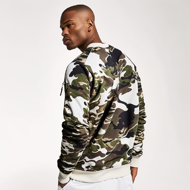 Camouflage Sweatshirt Fashion Model Studio Photography