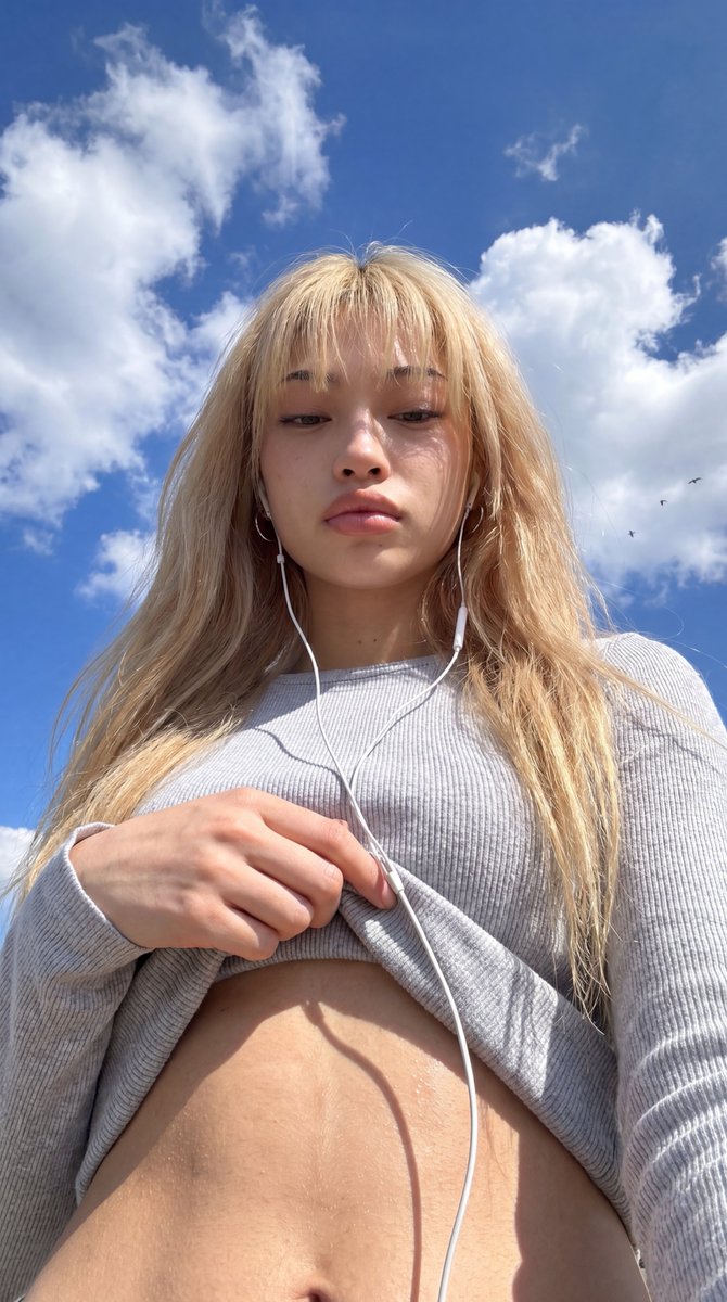 Summer Sky Low Angle Selfie