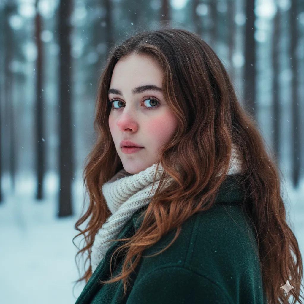 Winter Gaze in Snow
