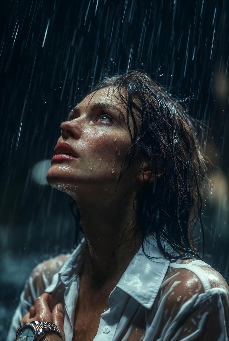 Rainy Night Cinematic Portrait