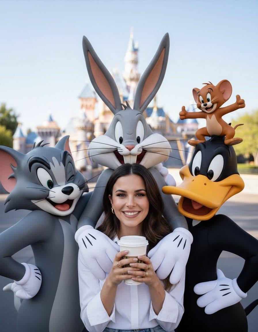 Cheerful Theme Park Mascot Portrait